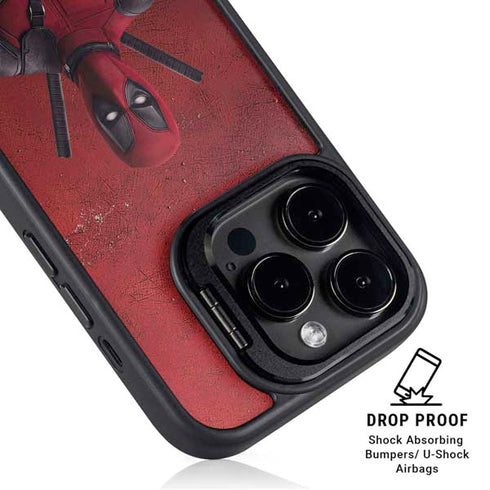 Marvel Deadpool Legacy Deadpool Red Poster iPhone 16 Pro Kickstand Case